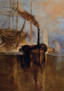 Rendition of the Temeraire by William Turner
